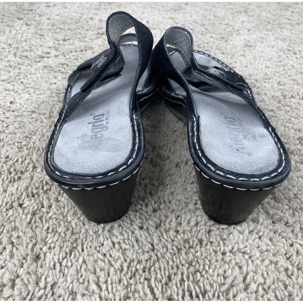 Alegria Loti Glitteroti Platform Sandals Size 38 Glitter Festive Slip‎ Resistant